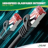 thumbnail of InLine® 76450 Patchkabel, S/FTP (PiMf), Cat.6, 250MHz, PVC, Kupfer, grau, 0,5m