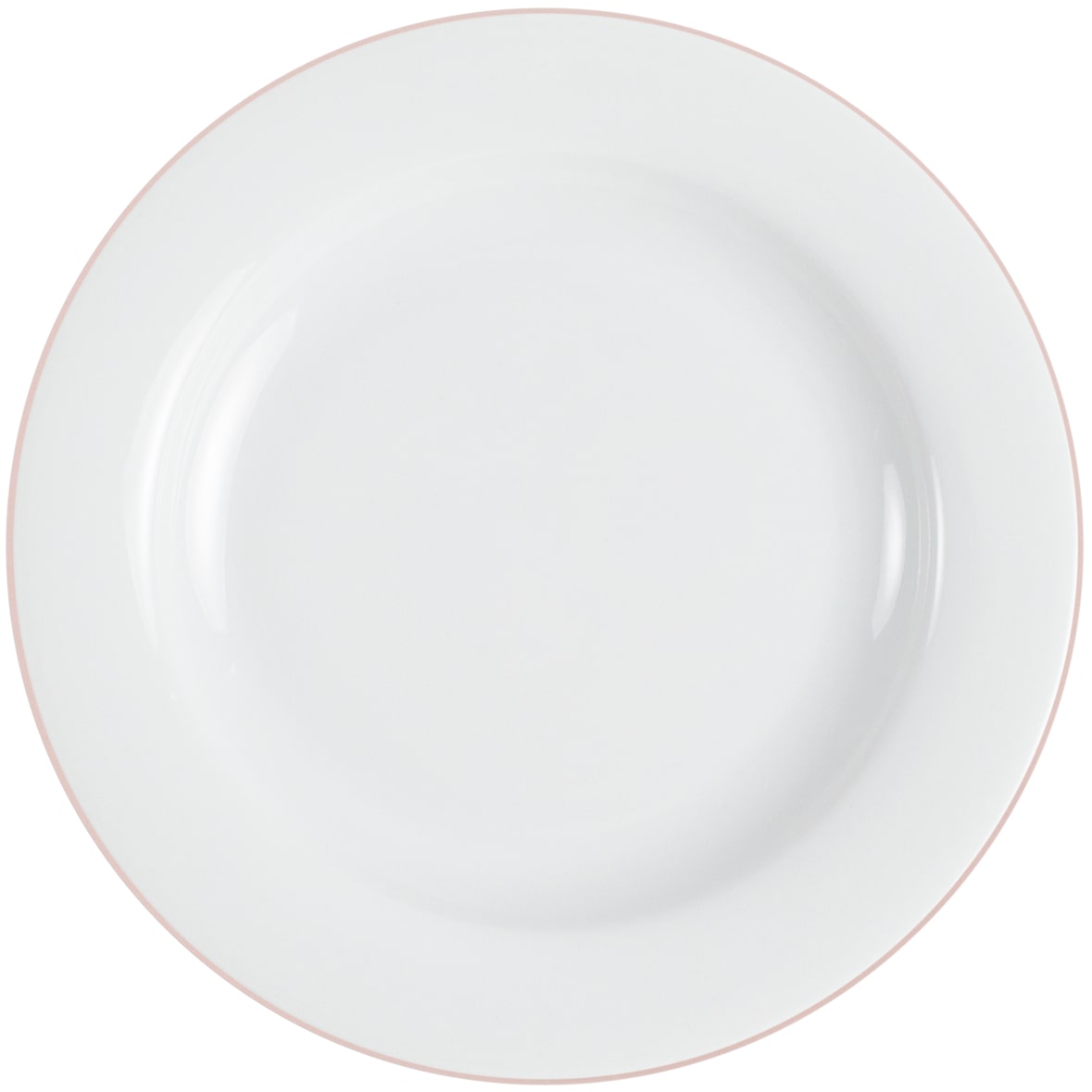 KAHLA 573403A69972C Pronto Line Speiseteller 26 cm Line pastel rose | Essteller mit rosa Linie aus Porzellan