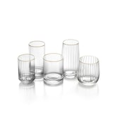 thumbnail of Bazar Bizar Longdrinkglas van glas 6.7x6.7x14 cm goudkleurig