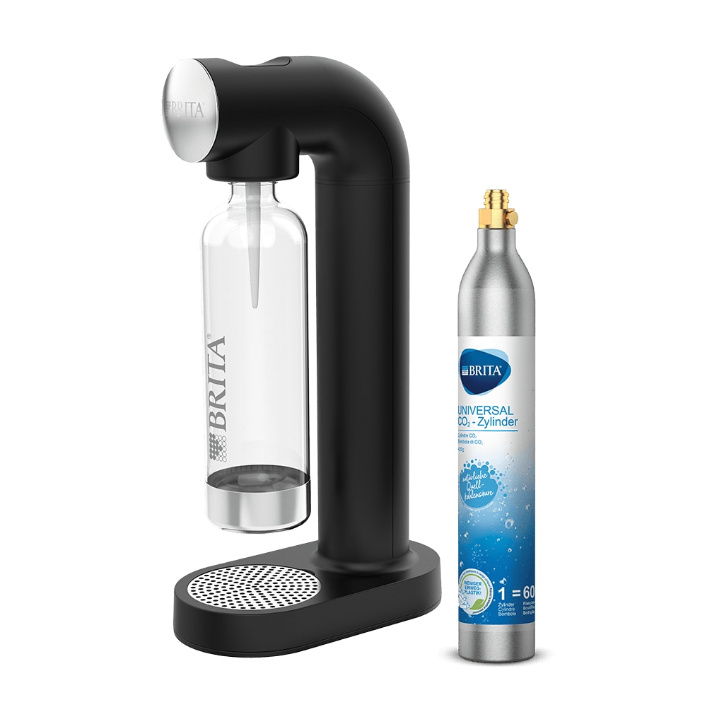 Brita sodaONE Schwarz, Silber