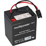 thumbnail of Multipower Blei Akku Gel AGM Technik 12V 5,4Ah mit Stecker für Rasenmäher z.B. Sabo 43-Vario E Toro Briggs Stratton