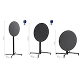 thumbnail of METRO PROFESSIONAL Table haute pliante SOFIA, acier, Ø 60 cm, hauteur réglable, ronde, gris foncé