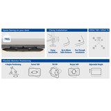 thumbnail of ACT AC8303 Monitor Bureausteun | 3 schermen tot 27" | VESA | Hoogte Verstelbaar | Kantelen - Roteren - Zwenken | Zwart