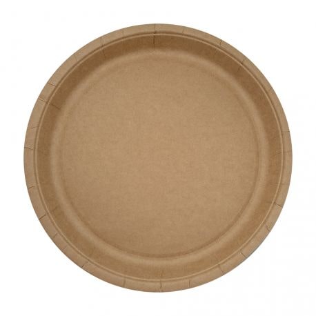 Platos de cartón Kraft 220mm (400 uds)