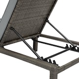 thumbnail of Set van 2 SVITA PEACH Tuinligstoel met gestoffeerd kussen Inklapbaar polyrattan grijs