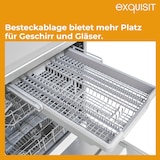 thumbnail of Exquisit PRO Geschirrspüler 60 cm, Unterbaufähig, EEK: C, 14 Maßgedecke, Besteckschublade, Automatische Türöffnung, 11 Liter, GSP56314-030C silber