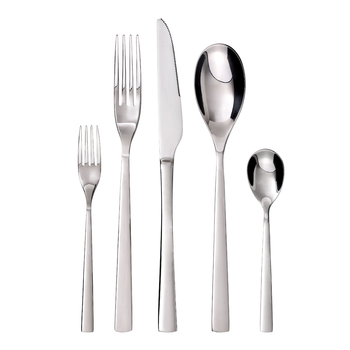 GRÄWE Besteck-Set Porto, 10-teilig, 2 Personen, Edelstahl, silber