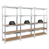 thumbnail of PROREGAL MegaDeal 3x étagère robuste RAGNAR, HxLxP 180x90x40cm, Charge du compartiment 175kg, Galvanisé, Étagère de garage, étagère de cave