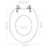 thumbnail of vidaXL Toilettensitz Soft-Close-Deckel MDF Blau Wassertropfen-Design