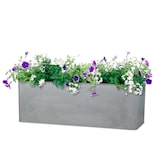 thumbnail of Scheurich Alea Box 80, bac à plantes/pot à fleurs, rectangulaire, coloris: Stony Grey, fabriqué avec du plastique recyclé, pour l’extérieur