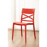 thumbnail of Set 6 Chaises en polypropylène avec fibre de verre empilables pour extérieur et jardin, bar et restaurant, cuisine design moderne - MARTINA - Rouge
