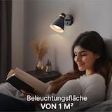 thumbnail of ARTE LAMP Wandleuchte Innen mit schwarzer Metall-Lampenfassung und -Lampenschirm für Flur – Spotleuchten