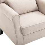 thumbnail of Helloshop26 - Fauteuil chaise siège lounge design club sofa salon lin tissu beige 1102202/3