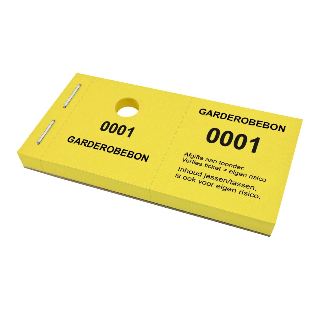 CombiCraft garderobebonnen met ophanggat geel - 1000 stuks
