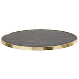 thumbnail of Plateau de table rond marbre noir avec cerclage doré 60 cm Montmartre - Oviala