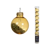 thumbnail of 9 Weihnachtskugeln Glas mit Sternen gefüllt 3cm kleine Christbaumkugeln Weihnachtsbaumkugeln Christbaumschmuck Weihnachtsbaumschmuck Gold transparent