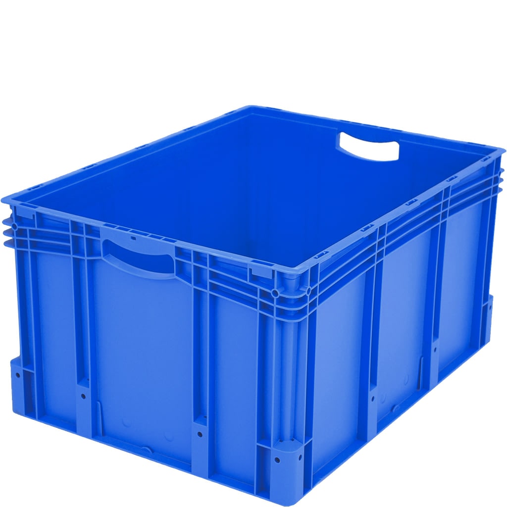 Bacs gerbables norme Europe, série XL L800 mm x l600 mm x H420 mm bleu