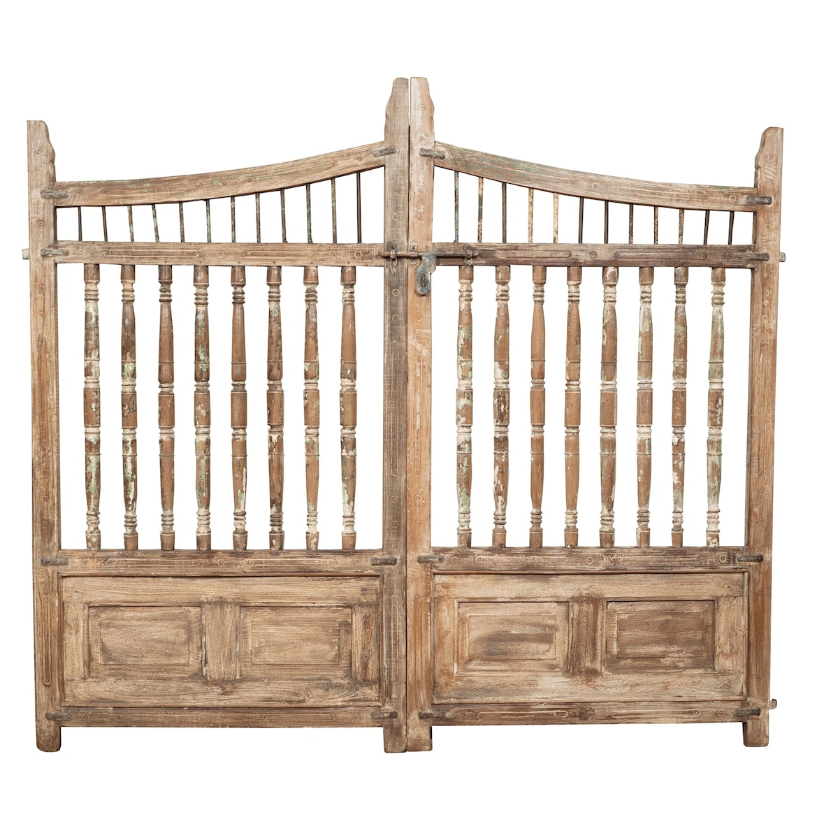 Biscottini Große Eingangstore 227x15x204 cm - Gartentor - Außentore - Gartenzaun - Holz- und Eisentor