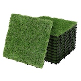 thumbnail of ML-Design Kunstrasen Fliesen 30x30 cm/11 Stücke=1m², Bodenbelag mit Klicksystem und Drainage, UV-Beständig, Kunststoffrasen Künstlicher Rasen