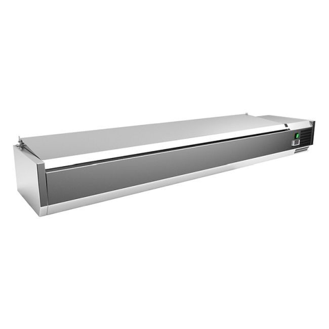 Gastro-Inox Aufsatzkühlung mit Deckel aus Edelstahl 2000x395x440mm