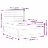 thumbnail of vidaXL Boxspringbett mit Matratze mit Kopfteil Blau 140 x 190 cm Stoff