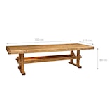 thumbnail of Biscottini Tavolo in legno 300x110x80 cm - Banco in legno massello Soggiorno - Grande Tavolo Ristorante - Bancone Tavolo da lavoro Made in Italy