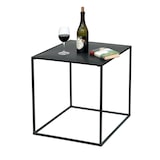 thumbnail of DanDiBo Couchtisch Schwarz Metall L Beistelltisch Wohnzimmer 96252 Tisch Beistelltisch 52 cm Sofatisch Küchentisch Modern