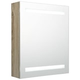 thumbnail of Helloshop26 - Badezimmerschrank mit LED-Spiegel 50 x 14 x 60 cm Eiche 02_0006590