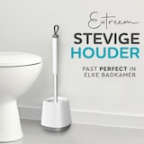 thumbnail of HGMD Toiletborstel Siliconen met Houder - Wit – Wc Borstel - Toilet Borstel Houder – Sneldrogend, Stevig en Hygiënisch