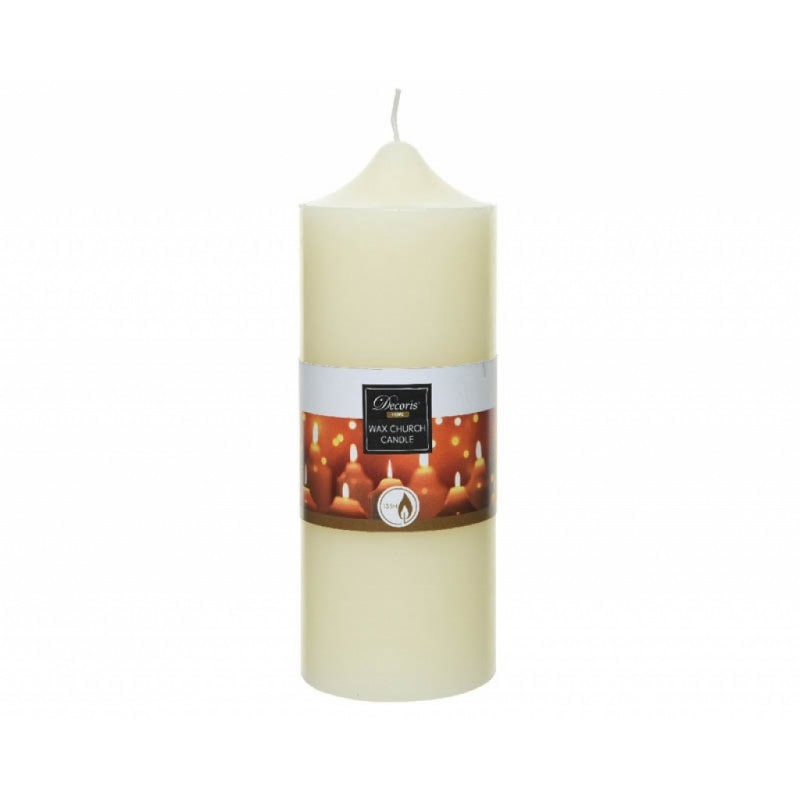 Kirchenkerze 7,5x20cm Große Paraffin Wachskerzen Blockkerzen Dicke Altarkerzen Stumpenkerze Cremeweiß Ivory Elfenbein