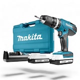 thumbnail of Trapano avvitatore con percussione a batteria HP457DWE Makita 18v 1,5ah con 2 batterie