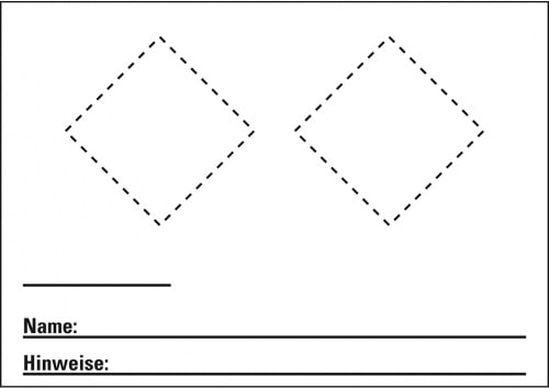 Aufkleber I Gefahrstoffetikett zum Selbstkleben und Beschriften, für 2 Piktos, Folie, 74x52mm, 10/Bogen