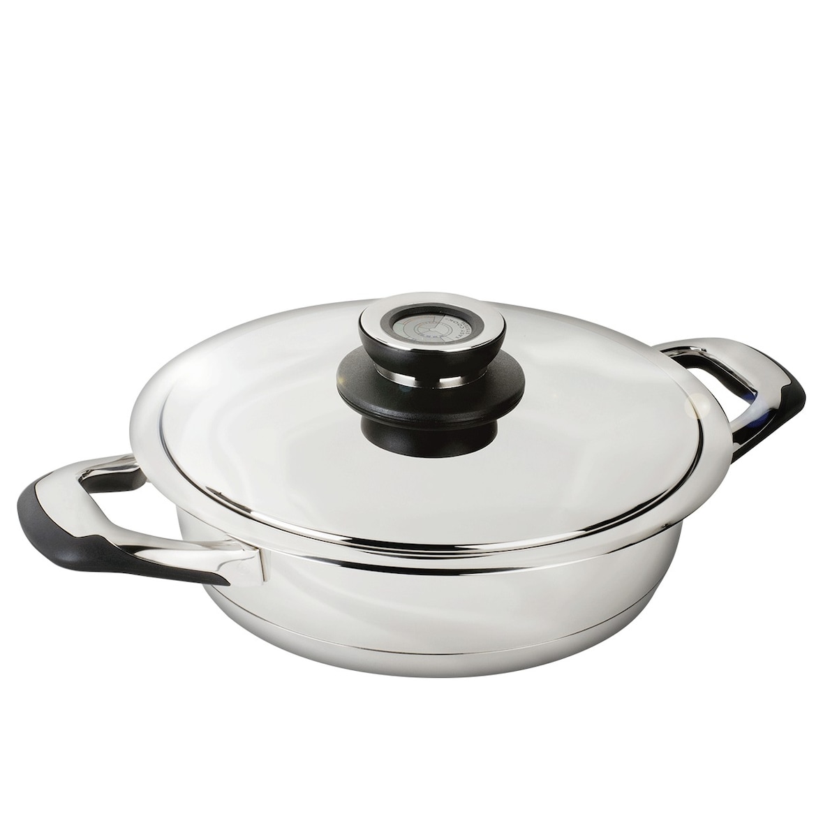 ECOVITAM – Sauteuse 3L Inox 18/10 – Diamètre 24cm – Tous feux – Thermomètre intégré