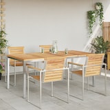 thumbnail of vidaXL Esstisch für draußen 180x90x75 cm Massivholz Teak