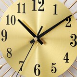 thumbnail of Home Nature Wohnkonzept Hotel Wanduhr Gold Vintage Strass Metall Design leise Uhr 37,5 cm Wohnzimmer Schlafzimmer