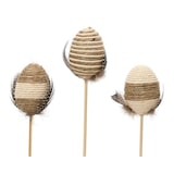 thumbnail of 1 Osterstecker Osterei 43cm Blumenstecker - Pflanzstecker Pflanzendeko Dekostecker - Dekoeier Osterdeko Frühlingsdeko Bruchfest Jute Beige Braun