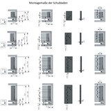 thumbnail of Schubladensystem Weiß Unterflurführungen Soft Close Schubkasten-Set 350mm 86mm
