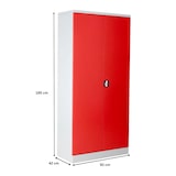 thumbnail of PROREGAL Stahlschrank BEE mit 9 lackierten Fachböden | HxBxT 195x92x42cm | Grau-Rot | Werkstattschrank Werkzeugschrank Aktenschrank Universalschrank