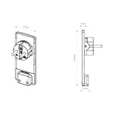 thumbnail of Schulte EVOline Plug 01.551 Flachstecker 1.5 m mit Kupplungsdose schwarz