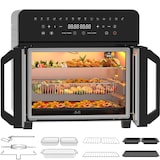 thumbnail of Heißluftfritteuse 23 L XXL | Airfryer mit Doppeltür & Sichtfenster, 15 programme, LED-Touch, Dual-Zone mit herausnehmbarer Trennwand, 2200 W