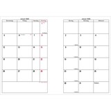 thumbnail of Monatskalender, 1 Monat / 2Seiten, 2023, schwarz, 90 x 150 mm