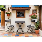 thumbnail of METRO PROFESSIONAL Bistroset klappbar Trigo, 3-tlg., Stahl, 1 Esstisch, 2 Stühle, dunkelgrau