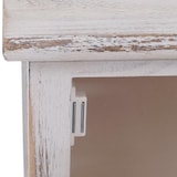 thumbnail of Cassettiera armadietto shabby vintage 2 cassetti e sportello 25x30x90cm legno di paulonia bianco