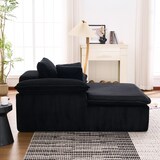 thumbnail of Ergonomischer Relaxsofa 177x122x92 cm Schwarz aus Cordura, Kein Montageaufwand, Luxus Komfort, Breite Armlehnen