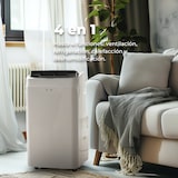 thumbnail of EVVO Aire Acondicionado Portátil Frío y Calor, Clase A, 12.000 BTU, Control Remoto y Temporizador 24h, 4 en 1, Deshumidificador,Hasta 26 m2.