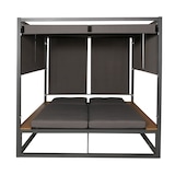 thumbnail of Aluminium Lounge-Gartenliege HWC-M63, Sonnenliege Bali-Liege Outdoor-Bett Daybed, 10cm-Polster 200cm ~ dunkelgrau