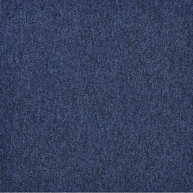 Loseta de moqueta azul royal 50 x 50 cm / caja 120 uds. - 30m² / hogar / oficina / comercio