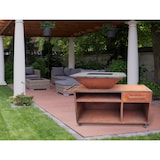 thumbnail of Barbecue met cortenstalen kast met bakplaat en grill