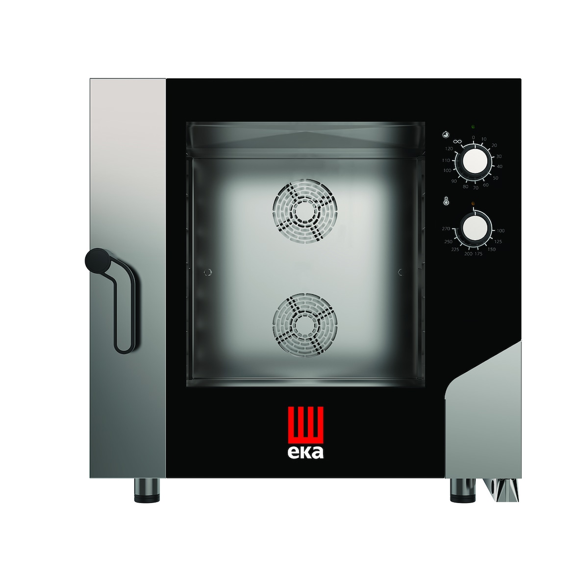 EKA Four électrique combiné à air pulsé avec panneau électromécanique 6 niveaux, inox