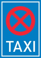 thumbnail of Schild Taxistand A5 Rückseite selbstklebend